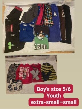 Bundles Boys Under Armour Boys Athletic Tops & Shorts - Blue, Black, Green, Gray